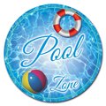 Signmission Pool Zone Circle Vinyl Laminated Decal D-16-CIR-Pool Zone